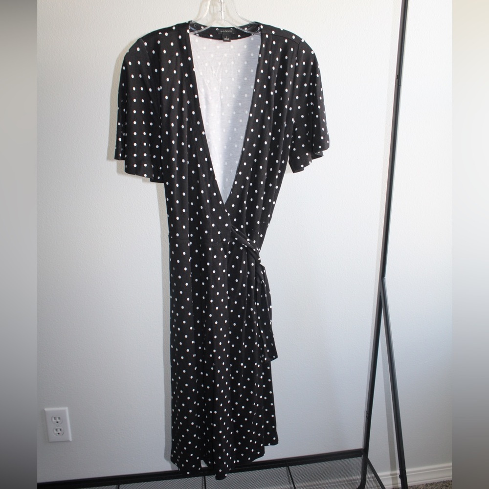 Black and white polka dotted dress from Ann Taylor